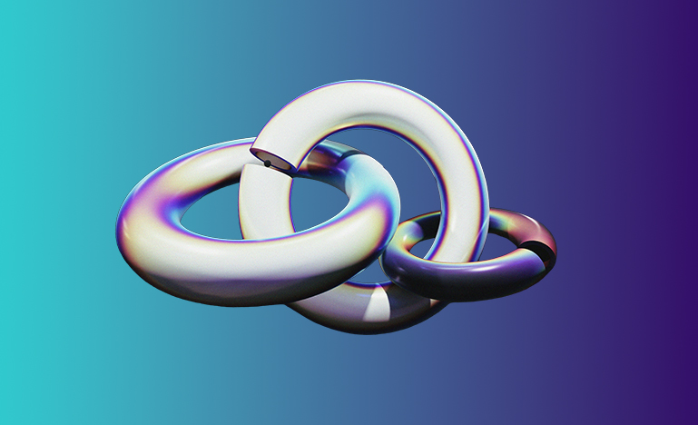 Three interlocked rings. 