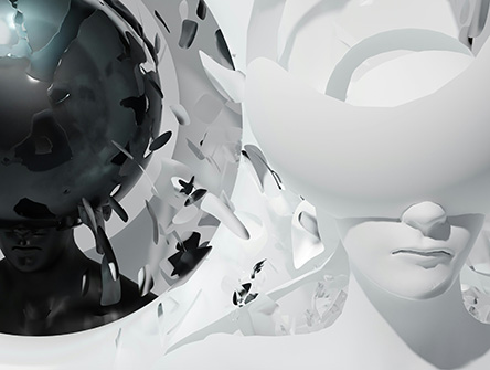 Artistic depiction of two people struggling with loss.