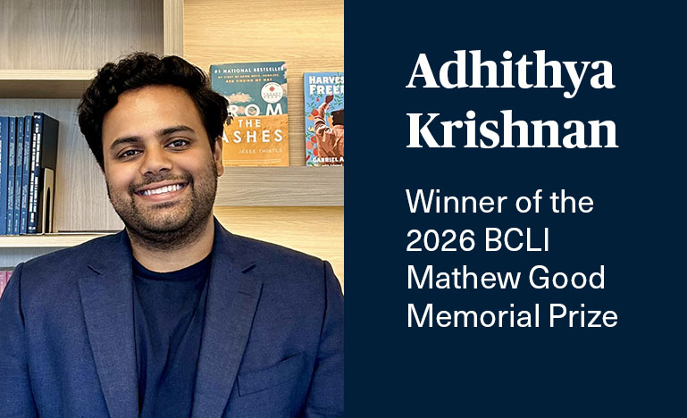Adhithya Krishnan is the winner of the second annual Mathew Good Memorial Prize