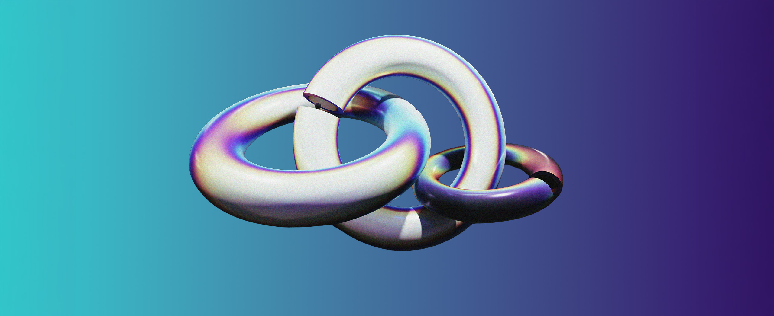 Three interlocked rings. 