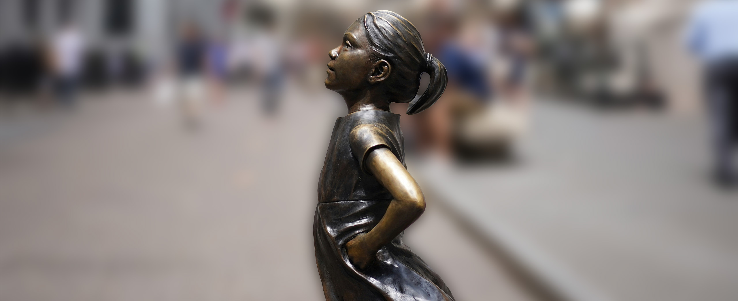 "Fearless Girl" on Wall Street in New York City. 