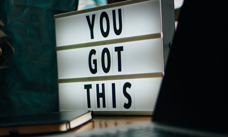 White glowing sign with the words "You Got This"