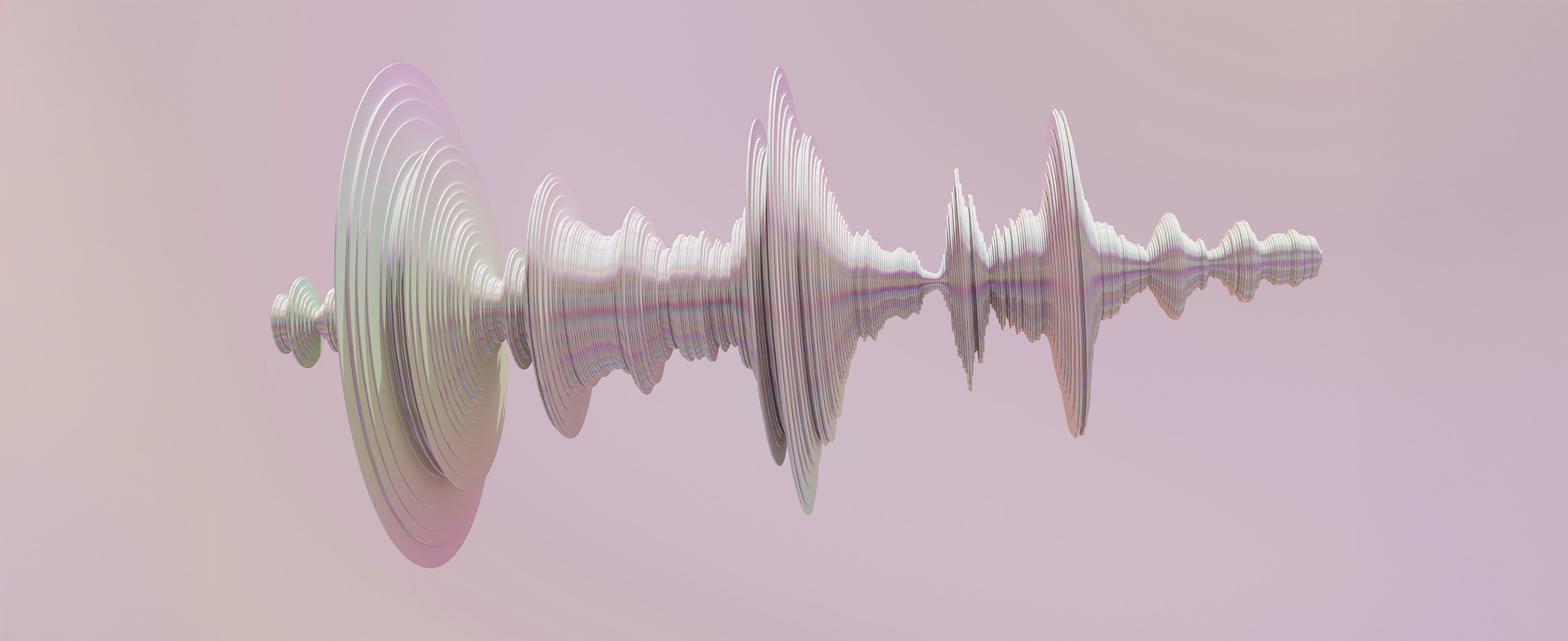 3d rendering of a speech's sound wave.